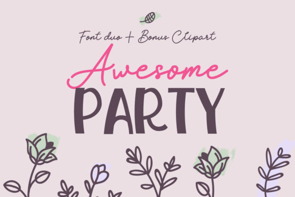 Awesome Party: A Playful Duo Typeface for Marketing Visuals