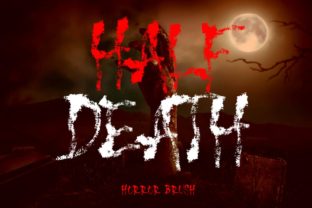 Half Death: A Raw Horror Display Font for Bold Branding