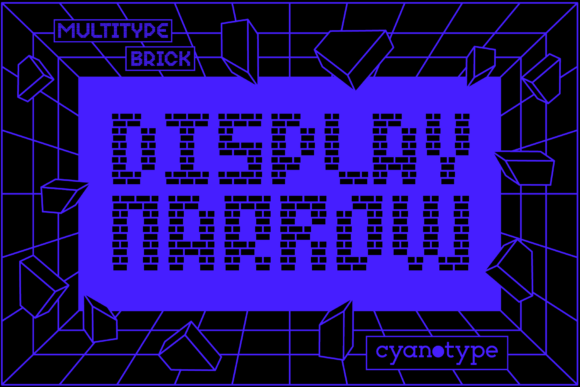 MultiType Brick Display Narrow: A Pixel-Sharp Display Font for Bold Campaign Moments