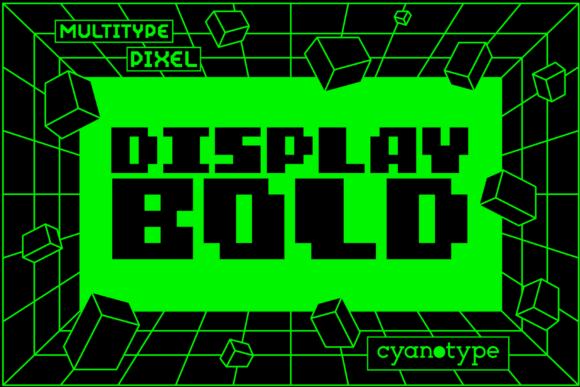 MultiType Pixel Display Bold: A Display Font with Edge