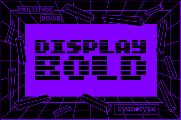 MultiType Rows Display Bold: A Pixel-Driven Display Font for Editorial Impact