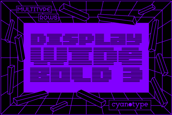 MultiType Rows Display Wide Bold 3: A Pixel-Driven Display Font for Campaign Impact