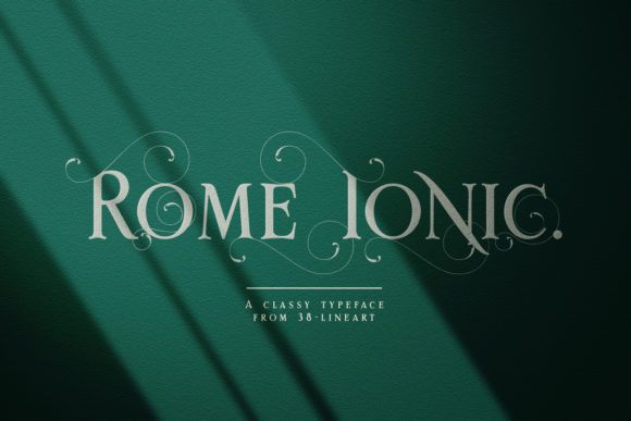 Rome Ionic: A Serif Typeface for Handmade Products