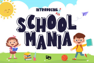 School Mania: A Playful Font for Editorial Design