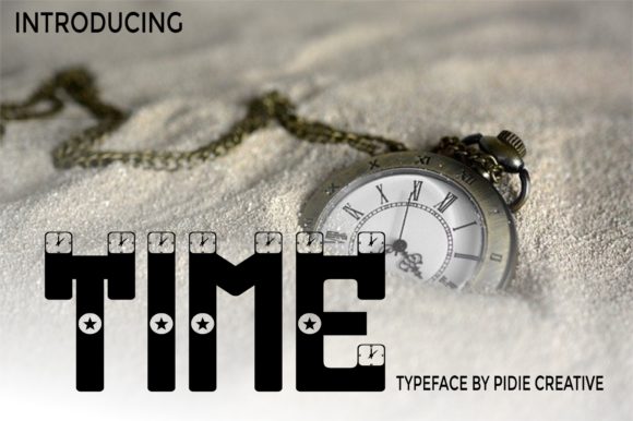 Time: A Decorative Font with Clockwork Charm for Makers